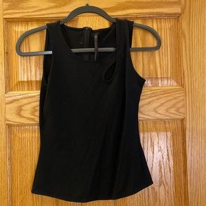 Black top with eyelet cut out